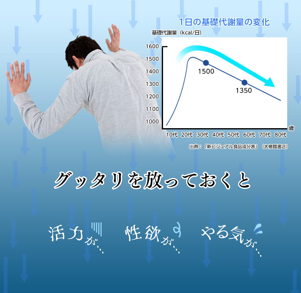 1日の基礎代謝量の変化