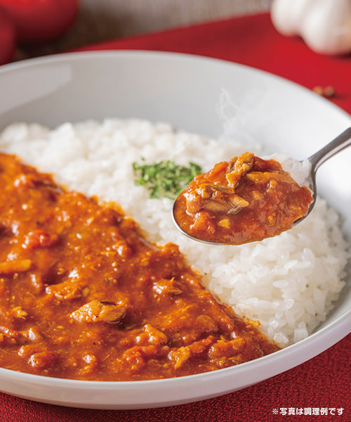 トマトと生姜のサバカレー